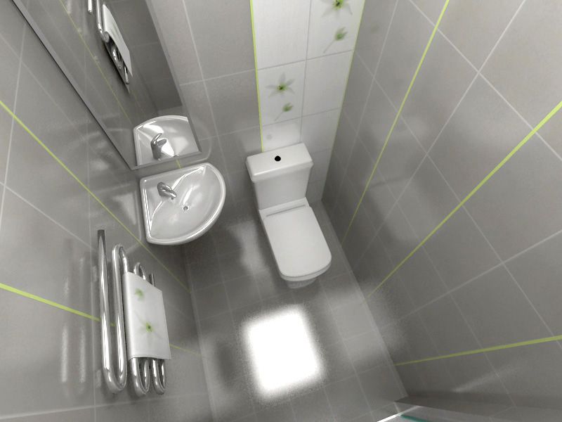 6 ideer for utforming av et lite toalett + foto