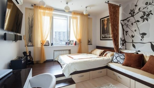6 tips for å arrangere og designe et podium i en leilighet + foto