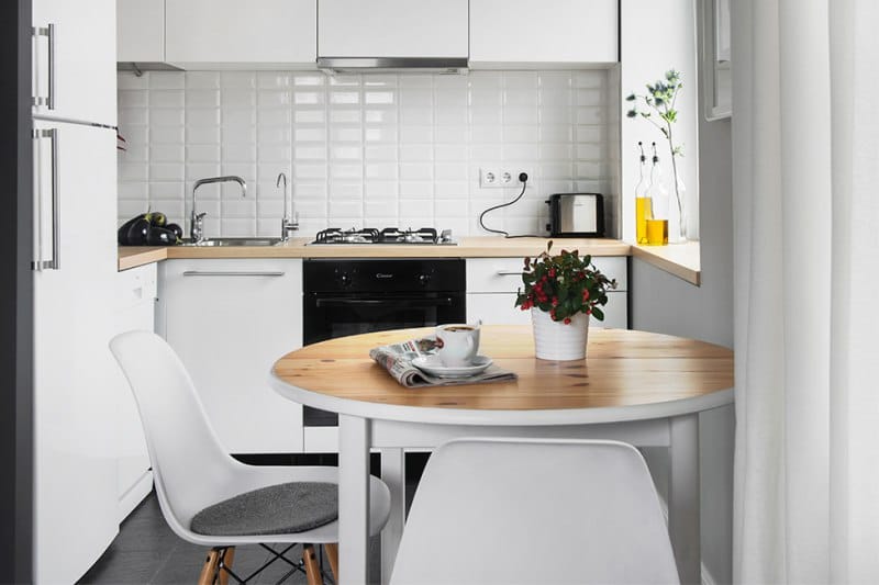 14 ideer om kjøkkendesign i Khrushchev + bilder