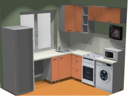 disposizione dei mobili in cucina